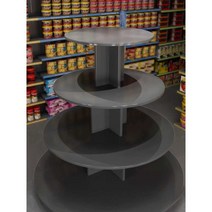 원형 마트 슈퍼마켓 진열대 음료 주류 디스플레이 선반, 원형4층 하단직경80cm