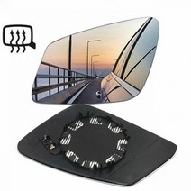 BMW 사이드미러 Bmw용 오른쪽왼쪽 흰색 거울 유리 후면 보기 측면 열선 윙 도어 비엠더블유 5 7 시리즈 F01 F07 F10 F11 F18 51167251584 5116725, Left