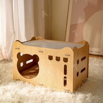 고양이 스크래치 보드 골판지, 곰돌이-스크래칭보드 1-매트1