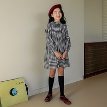 W몰 쿠키하우스 밀크슈 체크 원피스 13067