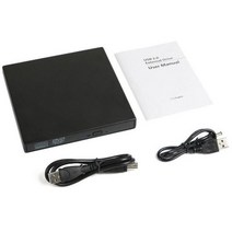 도킹스테이션 맥북 호환 USB-C허브 USB멀티포트 DVD ROM 외장 광학 드라이브 2.0 CDDVDROM CDRW 플레이어버너 슬림 리더휴대용 레코더노트북 윈도우 용, 02 black