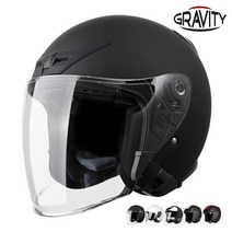 그라비티 G-7 헬멧 / 오픈페이스 초경량 / 내피분리 / G7 GRAVITY Helmet, 무광블랙, M