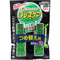 고바야시 브레스케어 물과함께 스트롱민트 리필 100개입, 40g, 1봉
