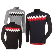 제로골프 남성 스판 반목 긴팔 스웨터 간절기 기능성 골프 폴라 니트 티