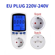 측량기 측정기백라이트 디지털 전력계 에너지 미터 킬로와트 EU 플러그 220V 전기 사용 모니터 연장선, 04 EU PLUG Blacklight