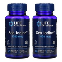 1+1 라이프익스텐션 씨 아이오딘 1000mcg 베지캡슐 60 x2통