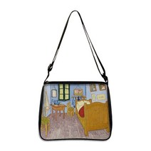 미술학원가방 핸드백 유화 해바라기 스타 밤 캔버스 크로스 바디 소녀 캐주얼 선물, 25CMX30CM, yxbvangc13cw