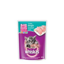 위스카스 고양이 주식 파우치 85g 습식사료, 주니어 참치