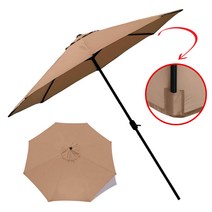 클릿온 파라솔교체천 파라솔천갈이 커버 프레임 미포함, 8살용, 베이지