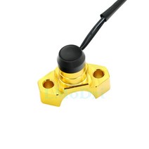 전기 팩 부품 DIY 호환 변환 LMoDri-CNC 알루미늄 오토바이 스위치 수동 리턴 버튼 핸들 바 마운트 헤드 램, 05 YELLOW, 한개옵션1