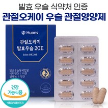 식약처 인증 관절오케이 20E 발효우슬 관절 국내산 두충 당귀 참당귀 우슬 우슬등 복합물 추출물 골 관절 고관절 무릎 뻣뻣함 개선 우슬 환 정 캡슐 건강 기능 식품, 5박스, 60정