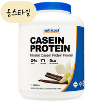 [해외] 뉴트리코스트 카제인 CASEIN 프로틴 파우더 2268g 올스타일 미국직구, 1개