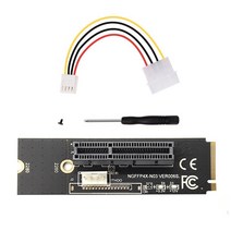 M.2 NGFF M PCI-E 4X 1X 라이저 어댑터 카드 4 PIN / SATA 전원 코드., 4 핀