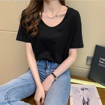 [예쁨시전] 루즈핏 기본 베이직 반팔 티셔츠