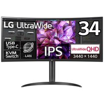 LG USB-C 연결 PC 모니터 UltraWide 34WQ75C-B 34형 /UWQHD 3440×1440 /와이드 / 곡면형
