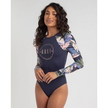 록시 락시 NOUMEA TROPICS LONG SLEEVE 서핑 서프SUIT 웻수트 웻슈트 서핑수트 서핑수트, 누메아 플로럴 무드 인디고, XS