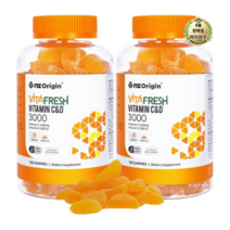 엔젯오리진 비타프레쉬 비타민 C D 3000mg x 100구미 2병, 비타프레쉬비타민C, 100정, 비타프레쉬비타민C