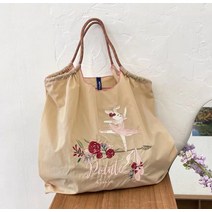 에코가방 여름에코백 천가방 보조 학원 대학생 가벼운 가방 일본 틈새 자체 제작 환경 친화적 인 천 수 놓은 나일론 쇼핑 휴대용 어깨 쇼핑백