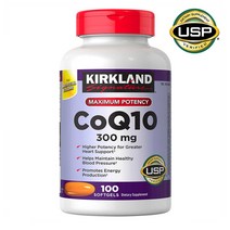 커클랜드 코큐텐 300mg 100정 2팩 Kirkland Signature CoQ10 300 mg. 100 Softgels