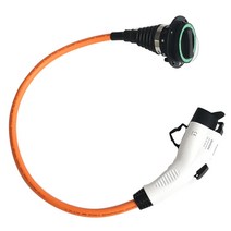 SAE J1772 32A 단상 전기자동차 EV 충전기 소켓 1- 2 어댑터 플매트 카펫 러그 1.64Ft 케이블, 한개옵션0