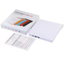 씨디롬 CD롬 외장 DVD ODD 노트북 CD 리더기 외부 cd dvd 드라이브 usb 3.0 type c 휴대용 울트라 슬림 cd dvd rewriter 버너 라이터 광학, 하얀