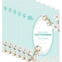 코튼하임 100%국내생산 프리미엄샤쉐 화이트코튼, 25g, 6개, 꽃향