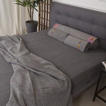 온리품 천연염색 모달 와플 홑 이불 SS (160*210), 양파(연두)