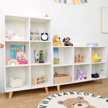 교구장 아기 어린이 몬테소리 장난감 낮은 화이트 3단, 수평의