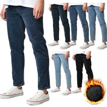 핫코드 겨울용 남자 네츄럴 허리스판 본딩 기모 청바지