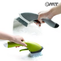 OMT 주방 욕실 세제 분사 청소솔 청소브러쉬 수세미 OSO-T19 화장실청소 청소용품, 그레이