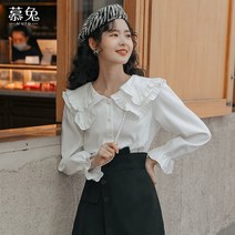 예쁜 단추 동글 카라 블라우스 소프트 삼남매가 용감하게 태풍의 신부 긴팔 내 눈에 콩깍지 레이스 하객룩 케이프