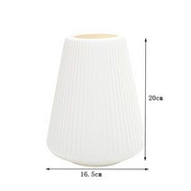 프리츠한센 이케바나 도자기 화병 항아리 현대 모조 등나무 꽃병 테이블 꽃꽂이 컨테이너 거실 북유럽 스타일 플라스틱 홈 장식 장식품, [15] White 5