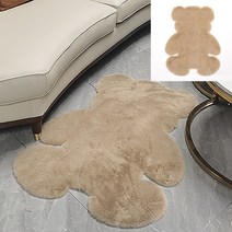 장모 러그 60x80cm 브라운 식탁러그 단모러그 아기방러그 타원형러그 침대밑러그 아이방단모러그 여름용거실러그