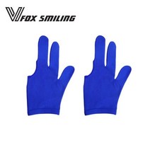 폭스 스마일 2pcs 3 손가락 당구 스누커 장갑 풀 큐 장갑 블랙 블루 왼손, 2PCS 블루