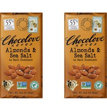 초코러브 다크 초콜릿 아몬드 & 씨 솔트, 90g, 2개