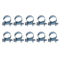 shangren 10x 7-18mm 호스 클램프 스프링 클립 연료 라인 파이프 에어 튜브 클램프 고정 장치-, 12mm-14mm, 실버, 탄소강