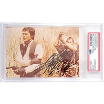 박물관급 미후네 토시로 친필 사인 들어가 1985년 포토 카드 PSADNA사 필적 감정이 끝난 쿠로사와 아키라 영화 주연