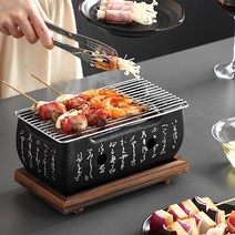 야끼화로 가정용미니화로 일본식 캠핑용 소중대 고체연로5개 포함, 대형(고체연로 5개 포함)