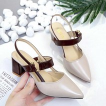 미스터추 613 여성 슬링백 구두 5cm 여성 샌들 여성 구두 블로퍼 스트랩 샌들 여성 슬링백 샌들 여성 슬링백 힐 여성 로퍼