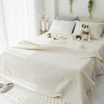 7미리 줄누비 순면 워싱 피그먼트 킹사이즈 이불겸패드 라지킹 이스턴킹 패밀리패드, 내추럴(광목)