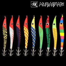 무라사메 한치메탈 60g 80g 100g 120g 150g 이카메탈 한치에기, 빨강땡땡이