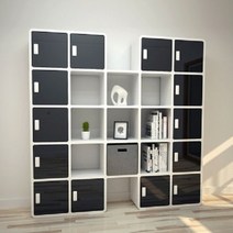 더크린 DIY 3 책장 T4-5D14, 화이트/화이트