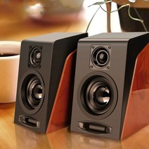 자작스피커 우드 나무 인테리어 스테레오 서라운드 usb 유선 조합 스피커 컴퓨터 스피커 베이스 스테레오 음악 플레이어 subwoofer sound box for pc phon, 검은색
