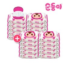 순둥이 베이직 리필형 80매 10팩+캡형 10팩(BR-01+BC-01) 유아물티슈