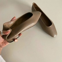 [천연양가죽] 2021신상 말랑말랑 쉬퀘어토 폭신 라텍스 플랫슈즈 2cm