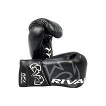 라이벌 글러브 복싱 권투 Rival Boxing RFX Guerrero HDE-F Pro Fight Lace Up Leather Gloves - Black, 8 oz.