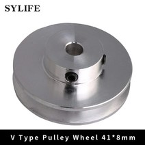 벨트풀리 타이밍벨트 4.1x1.6x0.8cm 실버 알루미늄 합금 0.8cm 고정 보어 단일 홈 V 형 풀리 휠 모터 샤프, 한개옵션0
