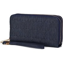 MKF Collection 손목지갑 여성 Small PU 레더 핸드백 - 더블지퍼 지갑 Bag 멀티포켓 clutch