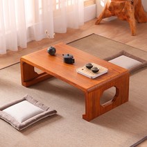 원목 전통 찻상 다용도 교자상 개다리소반 다과상, 오크색70*40*30cm