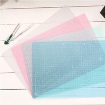 EM_윈스타 반투명 커팅매트 PVC A4 300X215mm MO 컷팅매트 데스크매트 녹색데